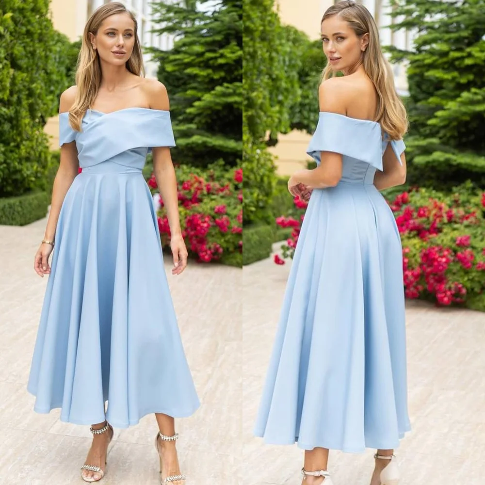 Customized Classic A-Line Satin Sweetheart Evening Dresses Simple Off the Shoulder Sleeveless Saudi Arabia Special Occasion Gown
Customized Classic A-Line Satin Sweetheart Evening Dresses Simple Off the Shoulder Sleeveless Saudi Arabia Special Occasion Gown