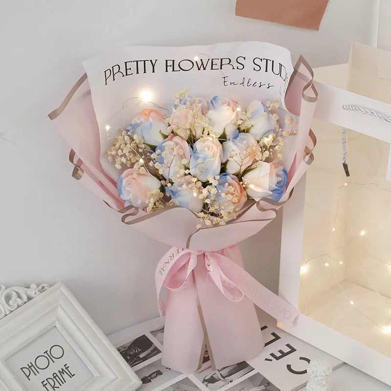 Ice Crushed Blue Rose Bouquet Artificial Flowers Starry Eternal Valentine's Day Gift for Girlfriend Romantic Creative Gift
Ice Crushed Blue Rose Bouquet Artificial Flowers Starry Eternal Valentine's Day Gift for Girlfriend Romantic Creative Gift