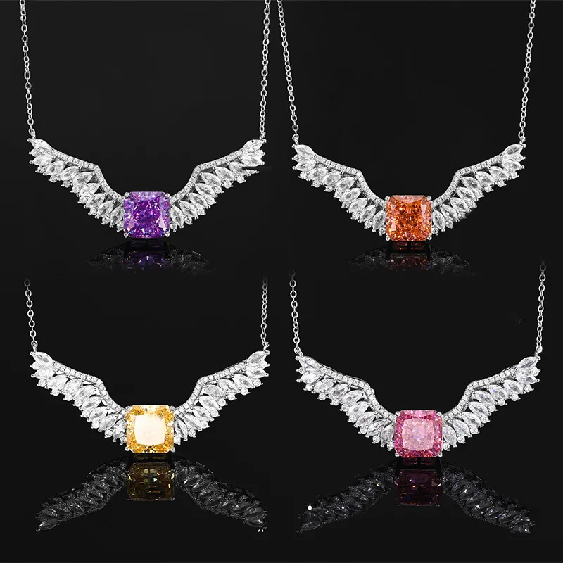 Новое ювелирное изделие: колье с подвеской в виде крыльев ангела, инкрустированной медью, с высокоуглеродистым бриллиантом огранки «ледяной цветок», для женщин, 12*12.
Новое ювелирное изделие: колье с подвеской в виде крыльев ангела, инкрустированной медью, с высокоуглеродистым бриллиантом огранки «ледяной цветок», для женщин, 12*12.