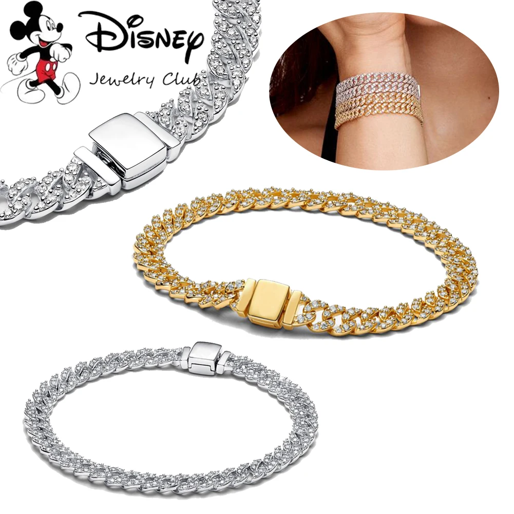 New Disney 925 Silver Gold Eternal Cuban Chain Bracelet Jewelry Charm Ladies Exquisite Gift Jewelry
New Disney 925 Silver Gold Eternal Cuban Chain Bracelet Jewelry Charm Ladies Exquisite Gift Jewelry