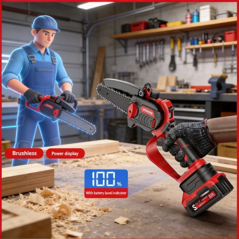 One-Hand Mini Rechargeable Lithium Electric Chainsaw for Outdoor Cutting
One-Hand Mini Rechargeable Lithium Electric Chainsaw for Outdoor Cutting