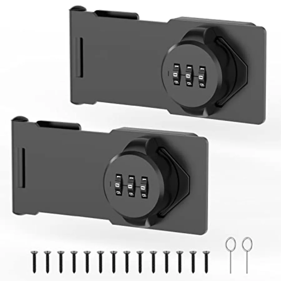 Mechanical Password Rotary Hasp Locks, Cabinet Locks with Combination, Door Security Latch for Small Barn Doors, Cabinets, Gate
Mechanical Password Rotary Hasp Locks, Cabinet Locks with Combination, Door Security Latch for Small Barn Doors, Cabinets, Gate