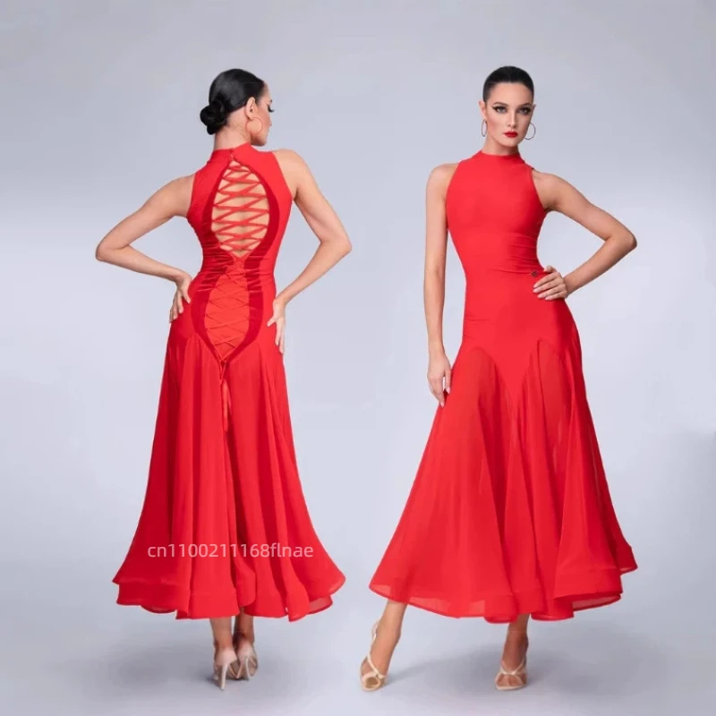 Adult Modern Dance Dress Crystal Cotton National Standard Dance Costume Splicing Rope Design Stage Performance Costume for Woman
Adult Modern Dance Dress Crystal Cotton National Standard Dance Costume Splicing Rope Design Stage Performance Costume for Woman