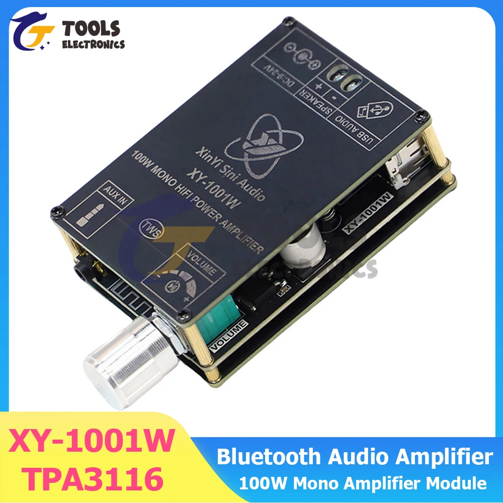 XY-1001W TPA3116 Bluetooth Audio Amplifier Board Module DC 9-24V Power Supply Single Channel 100W Amplifier Board Support TWS 
XY-1001W TPA3116 Bluetooth Audio Amplifier Board Module DC 9-24V Power Supply Single Channel 100W Amplifier Board Support TWS
