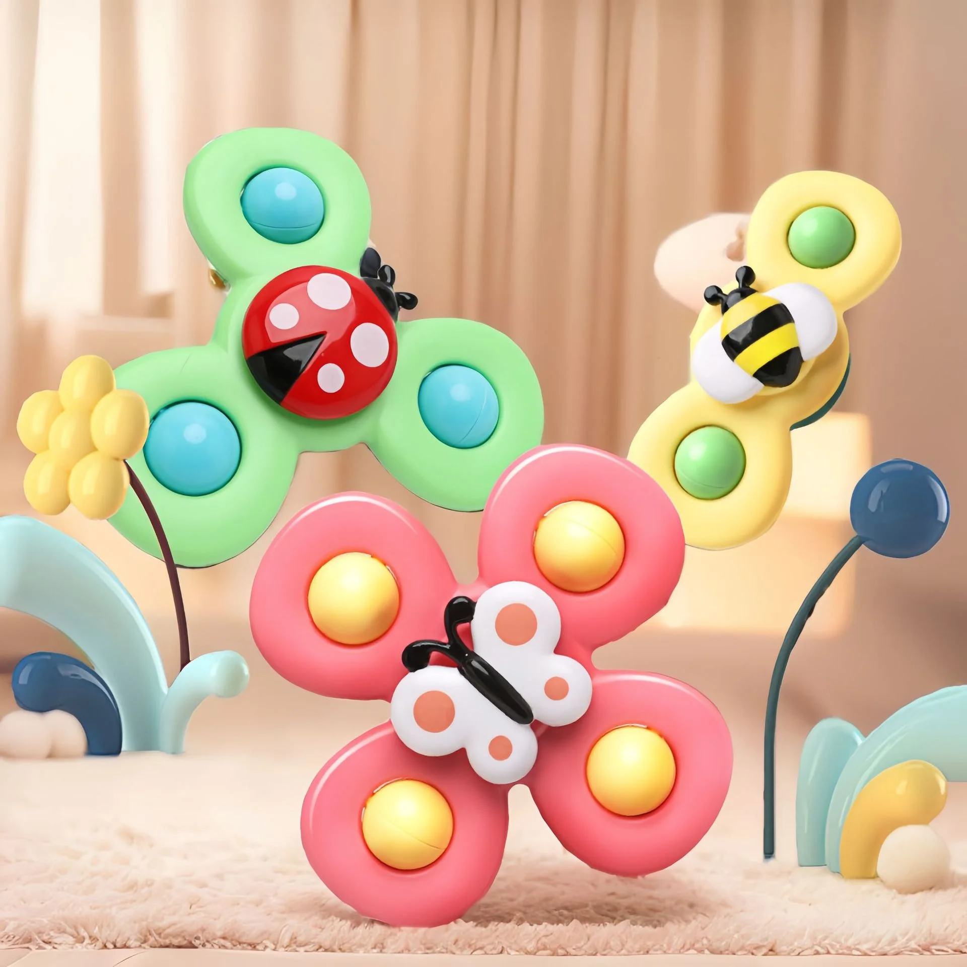 Interactive Bug Flower Suction Cup Top Toy for Kids Cartoon Spinning Baby Educational Fun Play Toy
Interactive Bug Flower Suction Cup Top Toy for Kids Cartoon Spinning Baby Educational Fun Play Toy