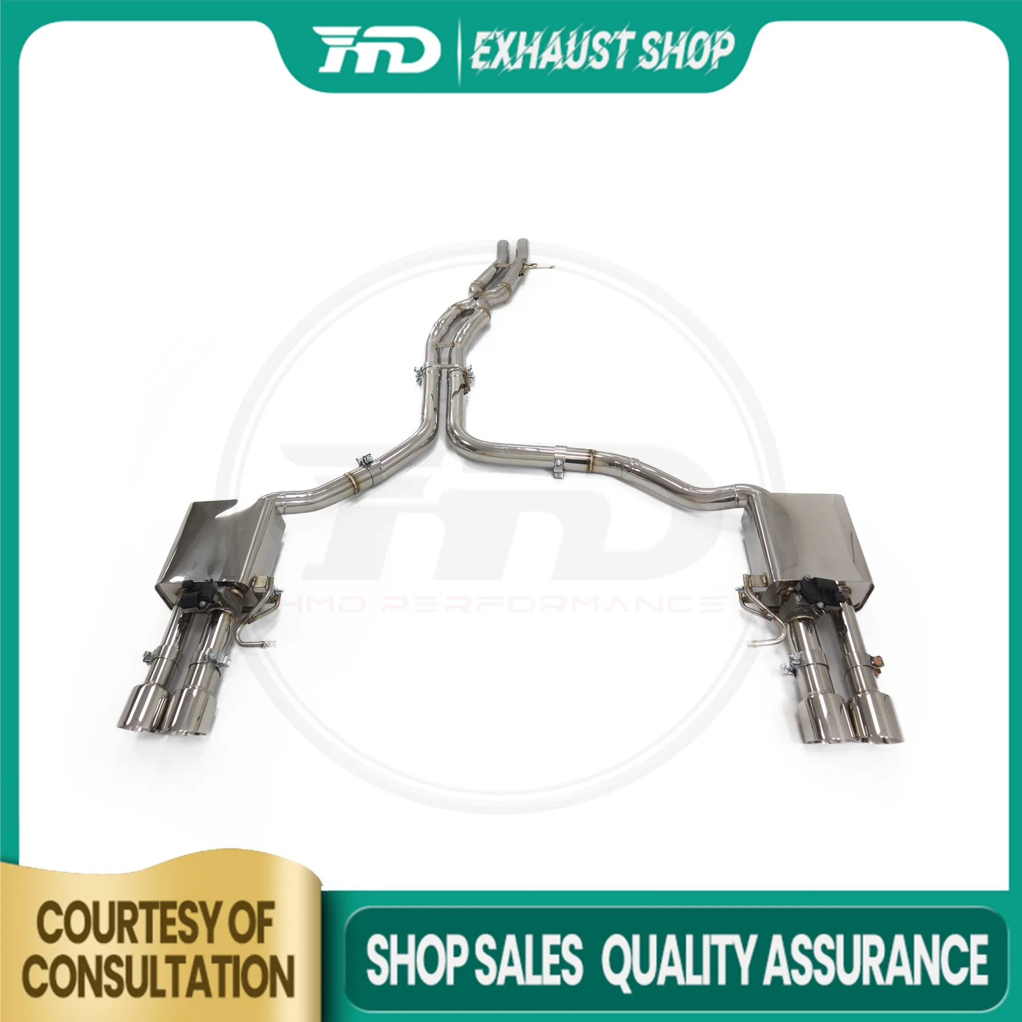  High Quality Catback For Audi S8 D4 Stainless Steel Exhaust System Racing Pipe Electronic Valve Muffler Tips Racing Pipe HMD
High Quality Catback For Audi S8 D4 Stainless Steel Exhaust System Racing Pipe Electronic Valve Muffler Tips Racing Pipe HMD