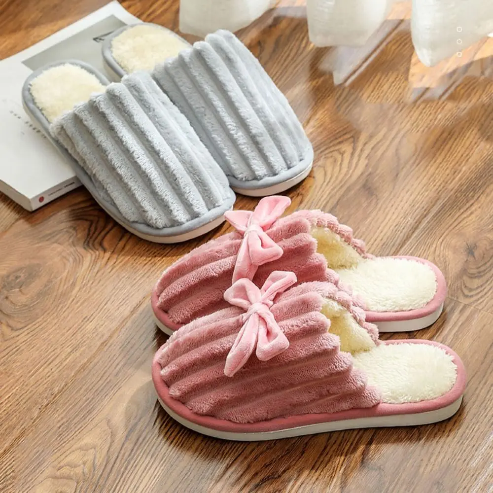 Cozy Patchwork Plush Warm Slippers Bowknot Thick Sole Winter Indoor Slippers Fluffy Durable Soft Home Slippers Indoor
Cozy Patchwork Plush Warm Slippers Bowknot Thick Sole Winter Indoor Slippers Fluffy Durable Soft Home Slippers Indoor