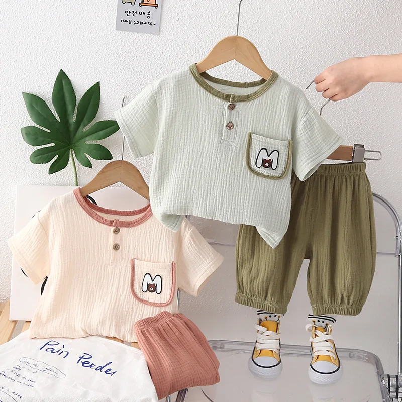 Soft cotton Kids Clothing Sets New boy Short sleeve Top + Shorts 2PCS Summer Casual Children Clothes Suits
Soft cotton Kids Clothing Sets New boy Short sleeve Top + Shorts 2PCS Summer Casual Children Clothes Suits