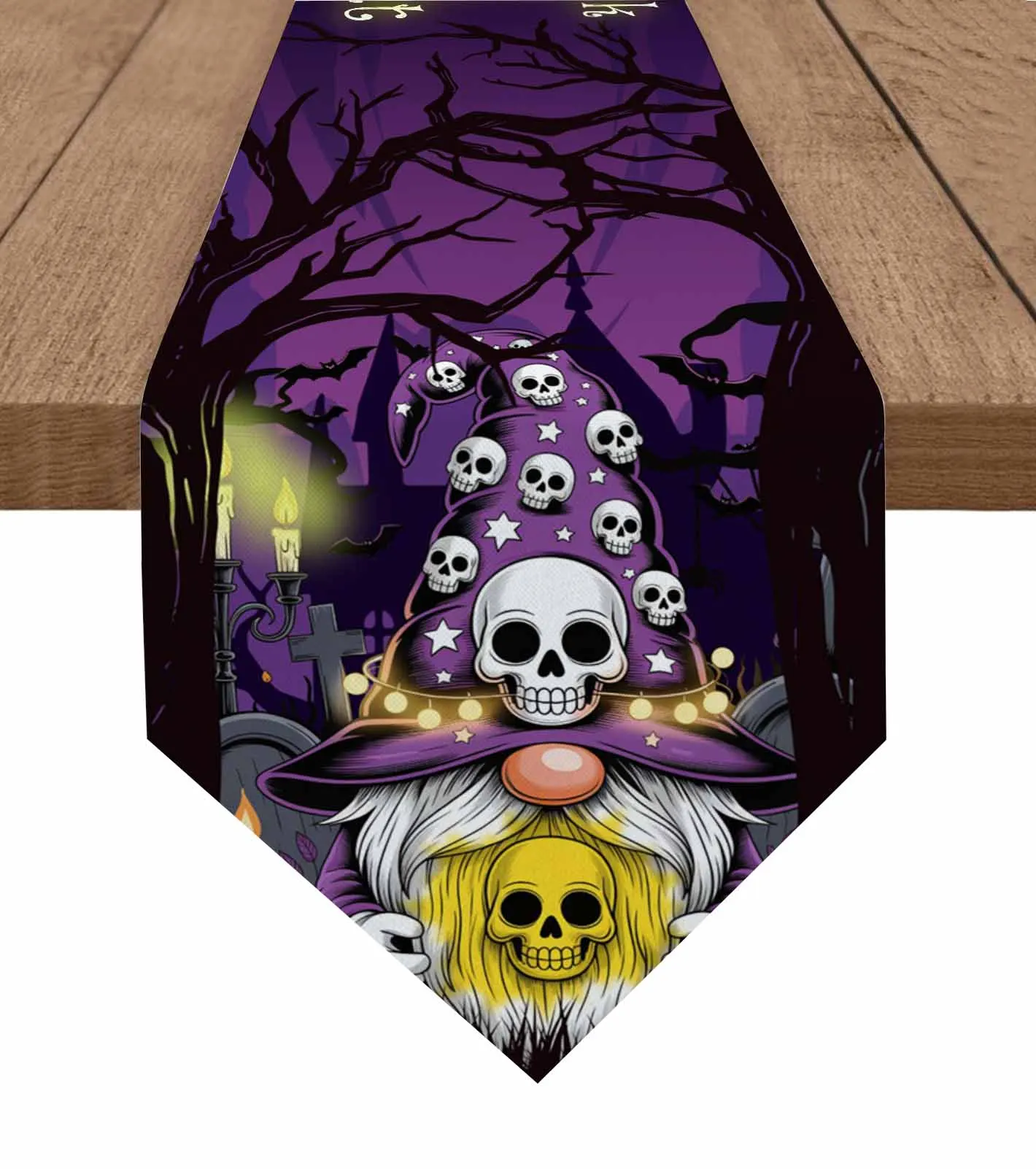Horror Gnome Skull Pumpkin Table Runner Cotton Linen Wedding Table Decor Tablecloth Kitchen Decor Table Cover
Horror Gnome Skull Pumpkin Table Runner Cotton Linen Wedding Table Decor Tablecloth Kitchen Decor Table Cover