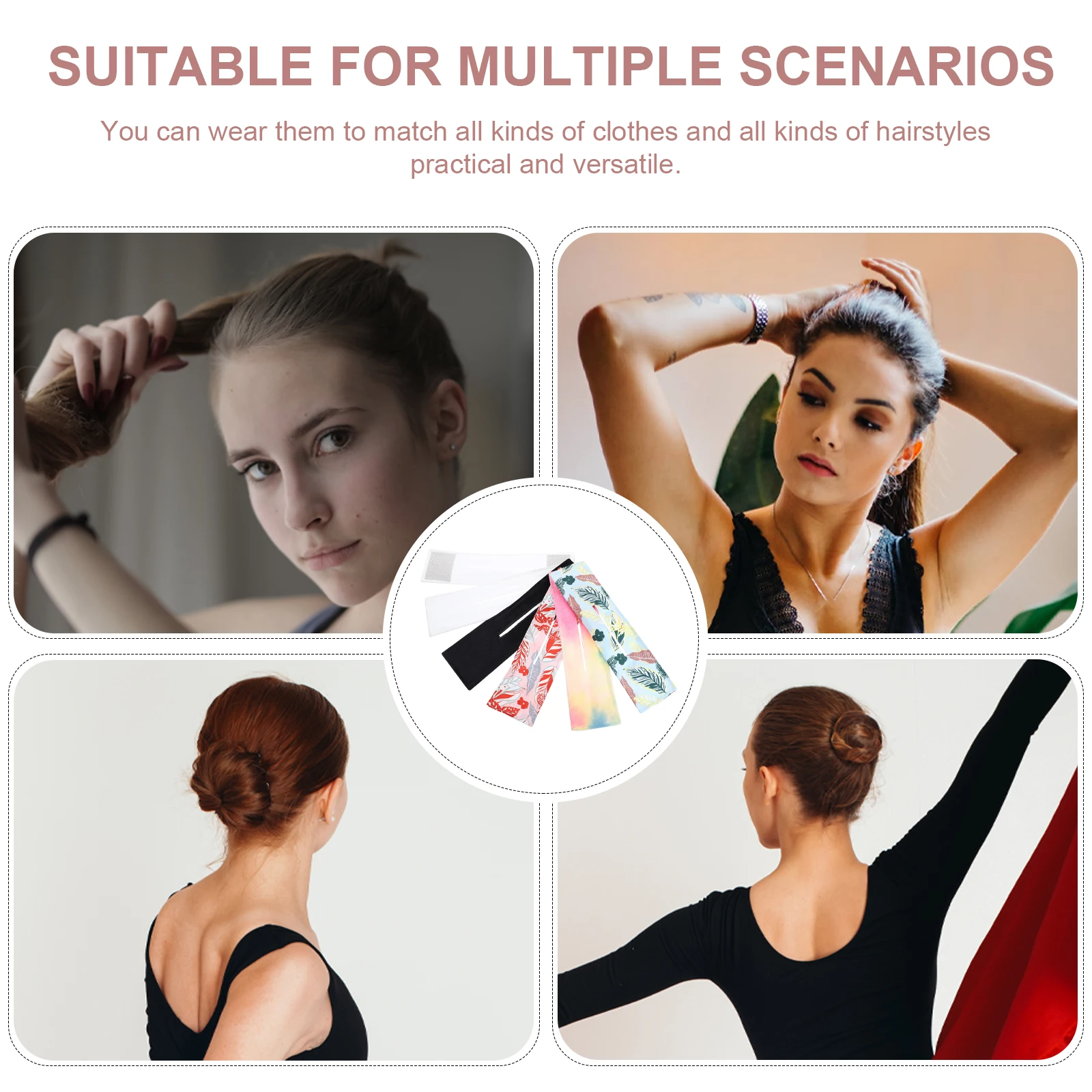 6pcs Hair Bun Maker Women Headbands Simple Headwear Modeling Messy Bun Hair Accessory Practical Versatile Exercise
6pcs Hair Bun Maker Women Headbands Simple Headwear Modeling Messy Bun Hair Accessory Practical Versatile Exercise