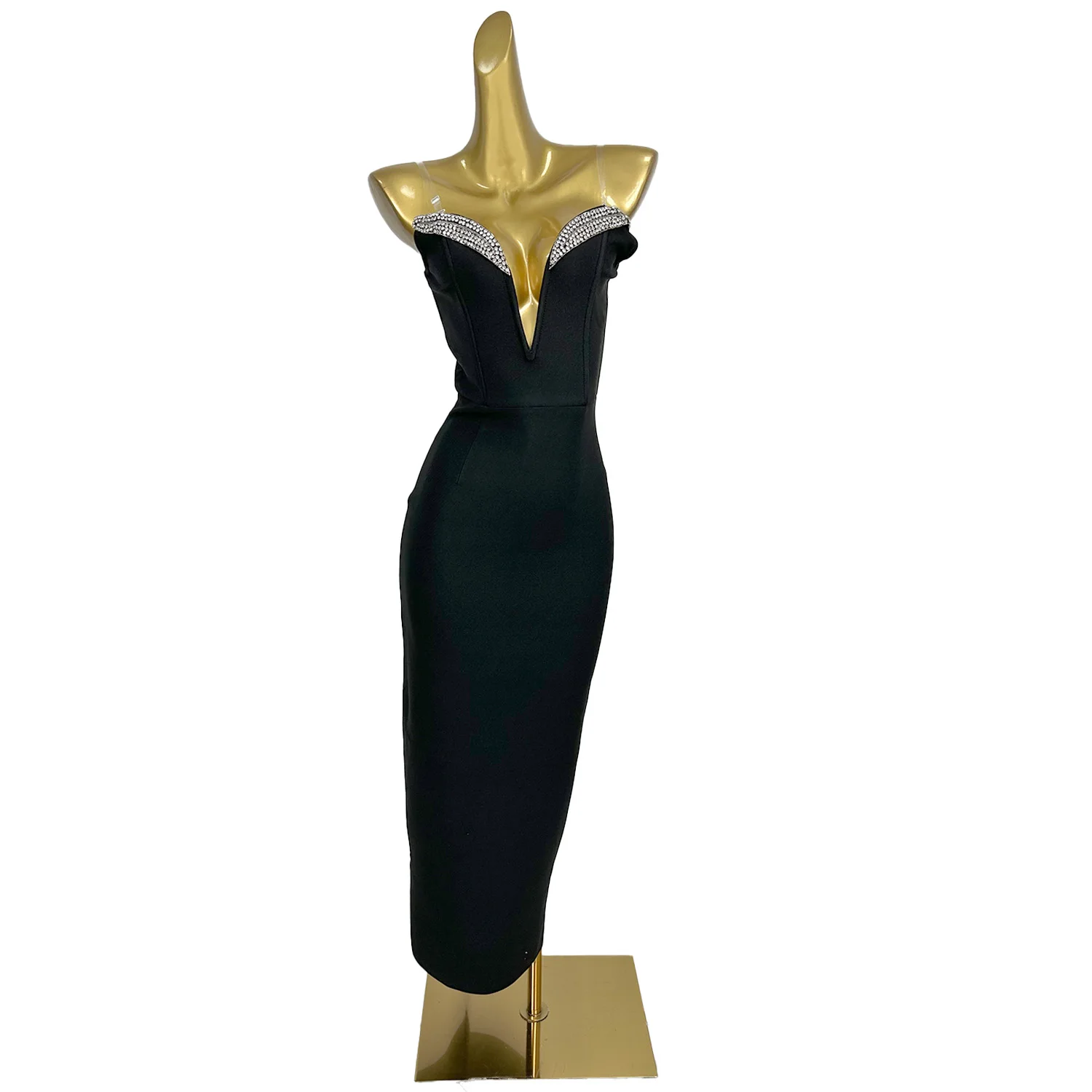 Elegant Strapless Rhinestone V-neck Bandage Dress Wedding Banquet Festival Party Dress Red Carpet Runway Performance KH739
Elegant Strapless Rhinestone V-neck Bandage Dress Wedding Banquet Festival Party Dress Red Carpet Runway Performance KH739