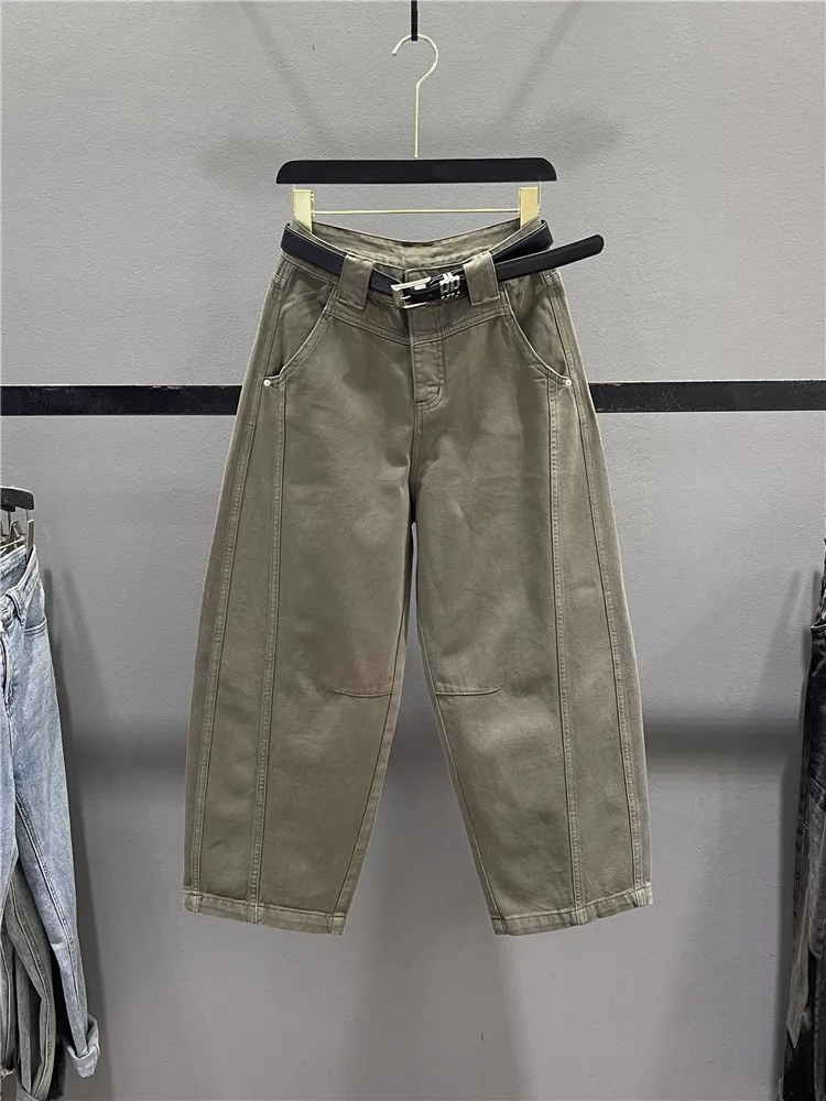 Retro Military Green Wide Leg Casual Jeans Women's Spring Summer New Style Loose Slimming Comfortable Old Dad Pants
Retro Military Green Wide Leg Casual Jeans Women's Spring Summer New Style Loose Slimming Comfortable Old Dad Pants