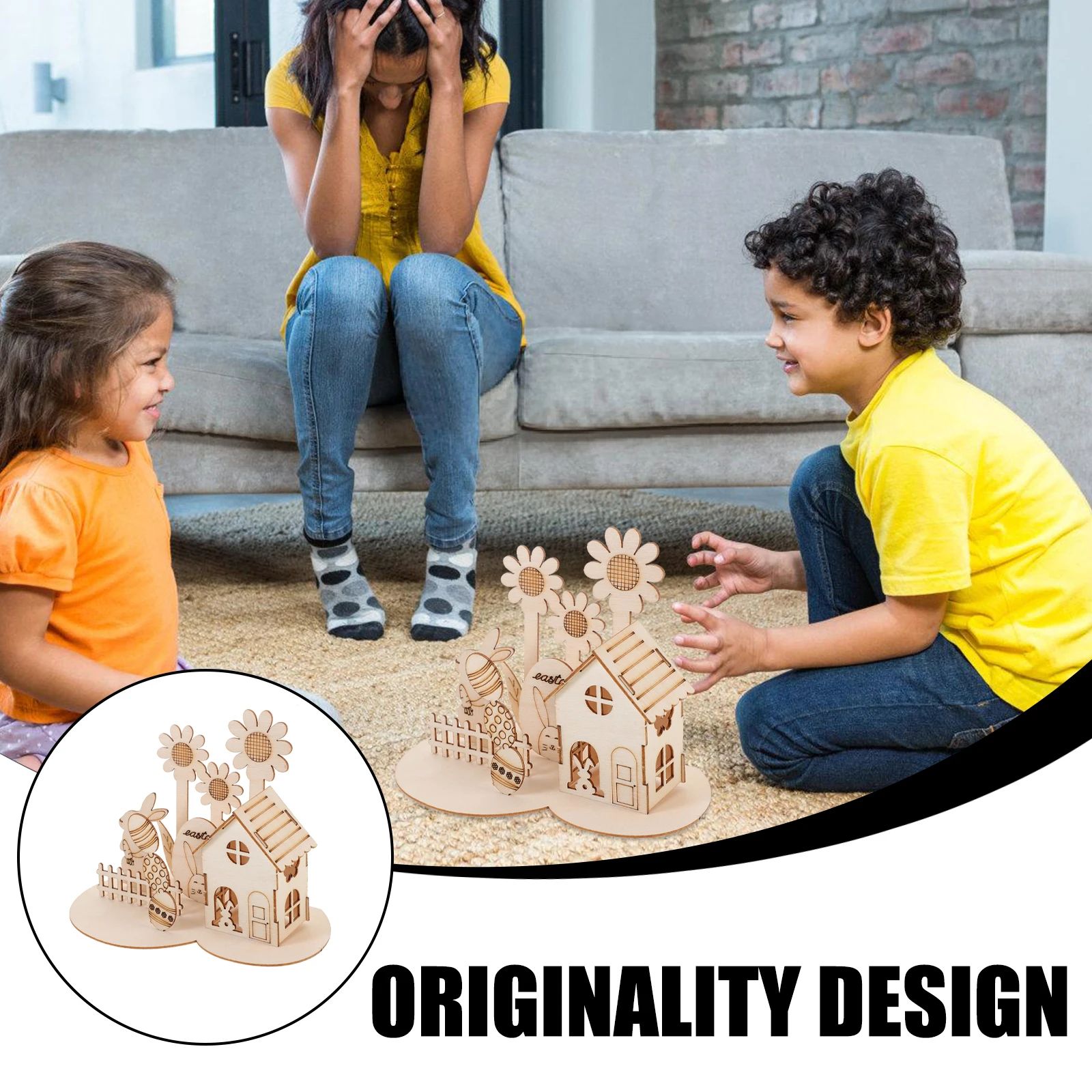 Easter 3D Puzzle Toy Wood Assembly DIY Khaki Kids Toddler Ages 1-3 Parent Child Interaction Wooden Puzzles For Children Party
Easter 3D Puzzle Toy Wood Assembly DIY Khaki Kids Toddler Ages 1-3 Parent Child Interaction Wooden Puzzles For Children Party