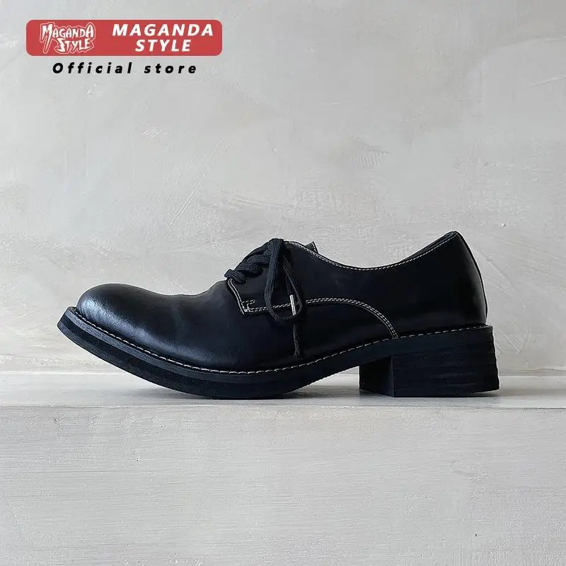 Mango head washed cowhide derby shoes men's new leather thick sole pointed toe upturned commuting formal dress shoes
Mango head washed cowhide derby shoes men's new leather thick sole pointed toe upturned commuting formal dress shoes