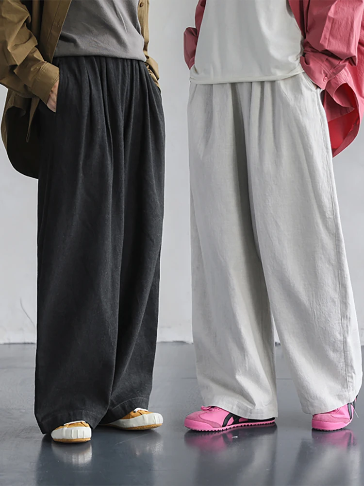Универсальные льняные брюки из вельвета и хлопка для женщин, весна 2026, свободные, черные, удобные, прямого кроя
Универсальные льняные брюки из вельвета и хлопка для женщин, весна 2026, свободные, черные, удобные, прямого кроя