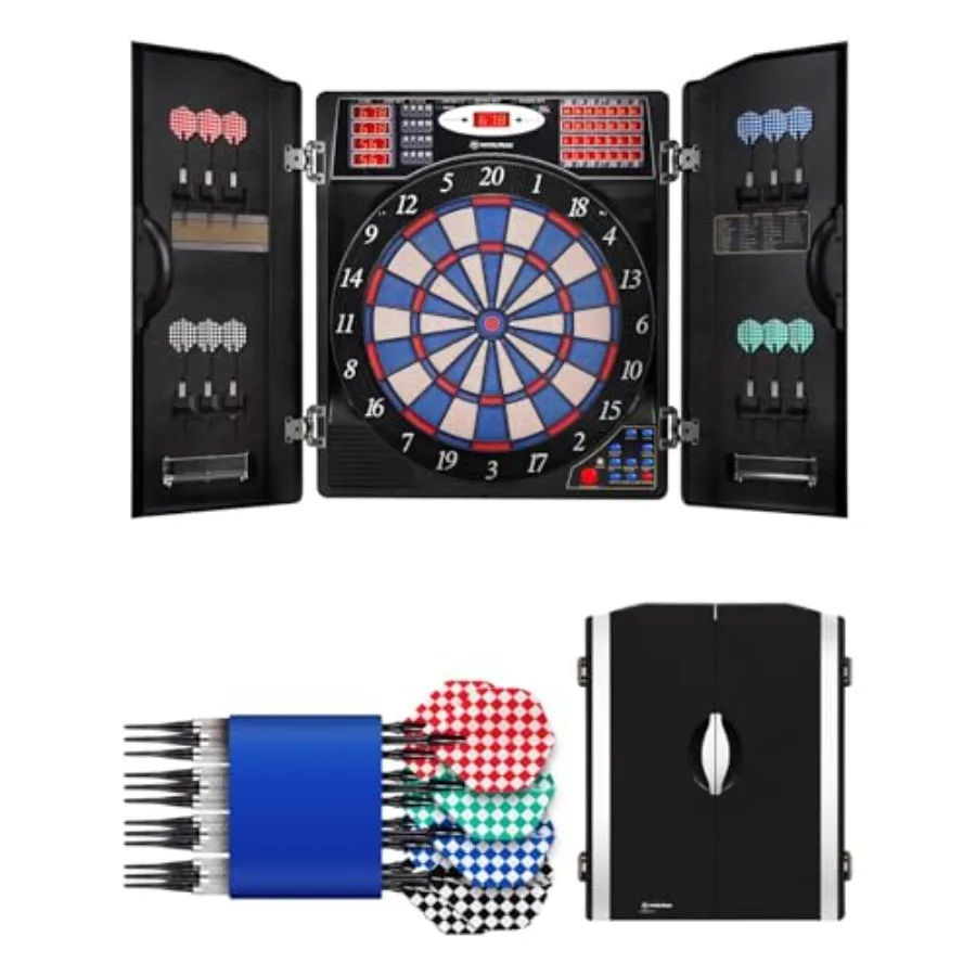 Electronic Dart Board Set, Soft Tip Dartboard Cabinet Set for Adults, LED Scoring Dartboard for Wall Mount Home Bar Game Room,
Electronic Dart Board Set, Soft Tip Dartboard Cabinet Set for Adults, LED Scoring Dartboard for Wall Mount Home Bar Game Room,