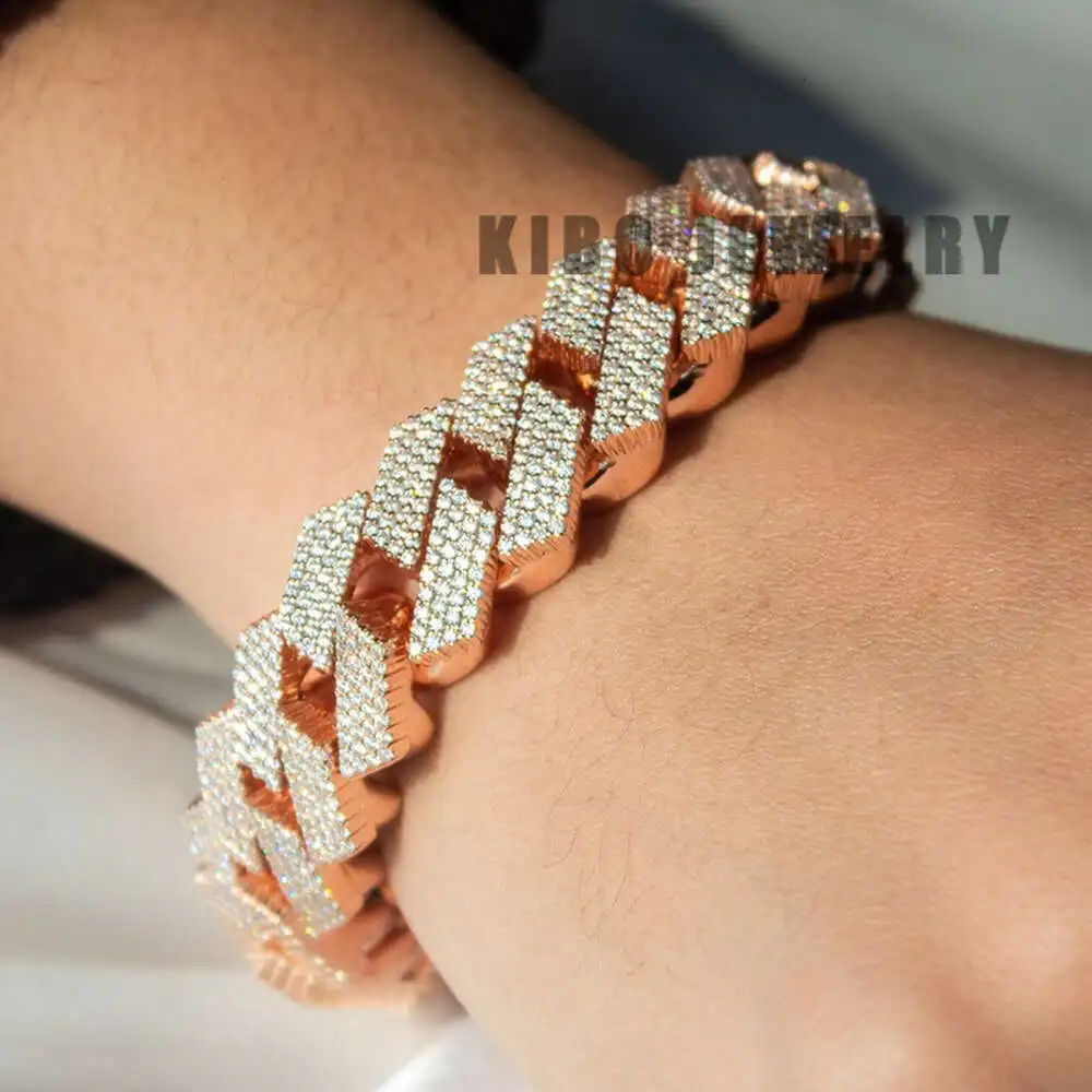Coutom Wholesale 18mm Moissanite Cuban Chain Dropshipping Iced Out Chain Silver Vvs Diamond Men Women Fine Jewelry Bracelet
Coutom Wholesale 18mm Moissanite Cuban Chain Dropshipping Iced Out Chain Silver Vvs Diamond Men Women Fine Jewelry Bracelet