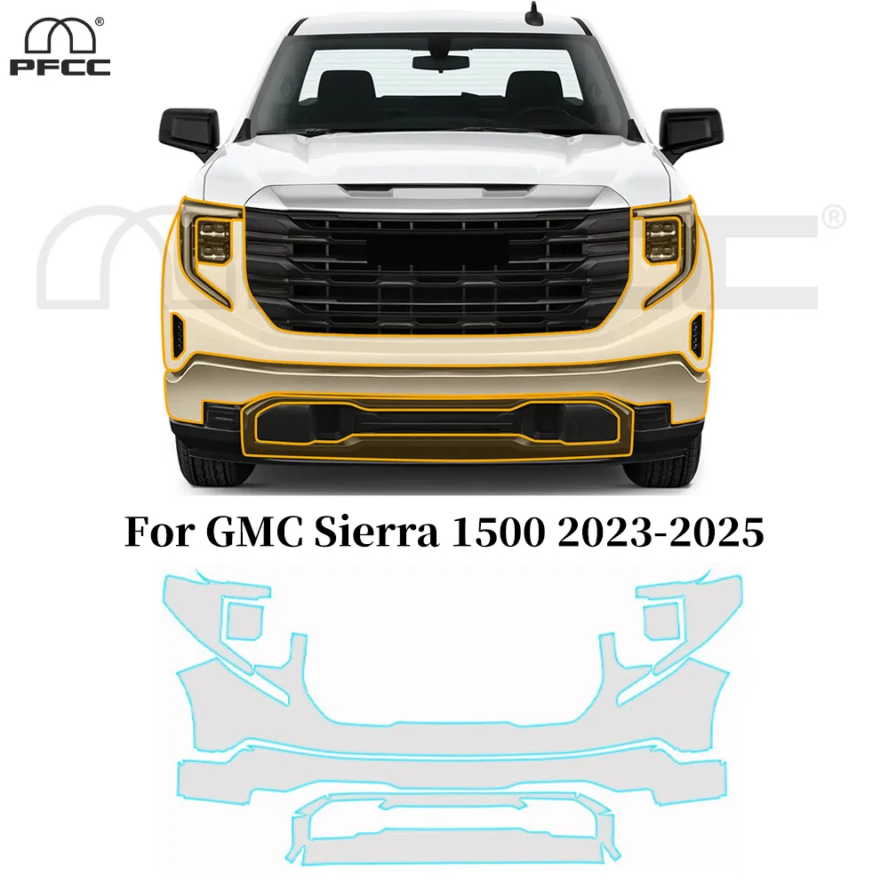 For GMC Sierra 1500 2023-2025 Clear Bra TPU Anti-Scratch Paint Protection Film Pre-cut PPF Resistant Repairable Car Accessories
For GMC Sierra 1500 2023-2025 Clear Bra TPU Anti-Scratch Paint Protection Film Pre-cut PPF Resistant Repairable Car Accessories
