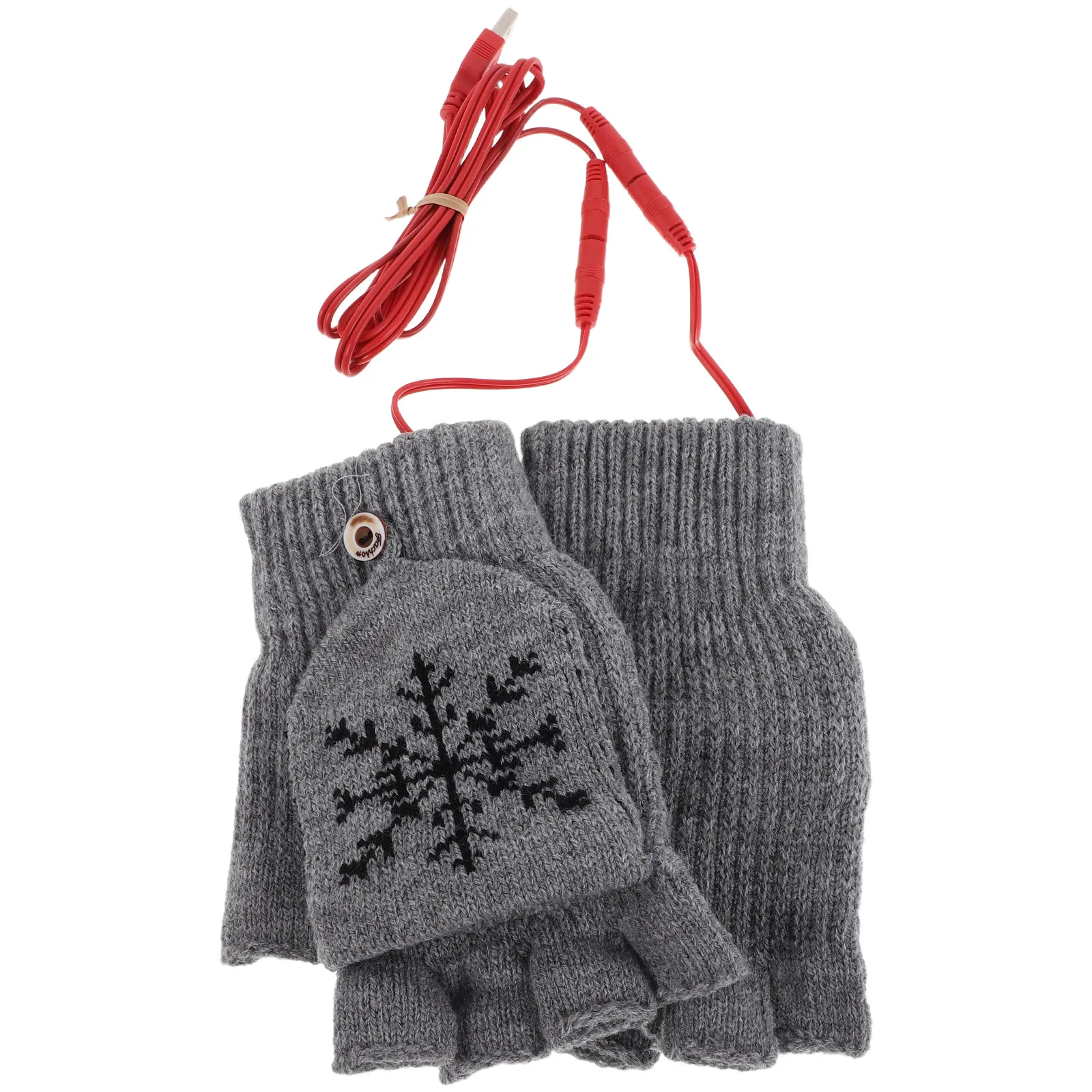 1Pair USB Heated Gloves Rechargeable Winter Warm Flip Cover Mittens Fingerless Hand Warming Gloves Women Office Driving Typing
1Pair USB Heated Gloves Rechargeable Winter Warm Flip Cover Mittens Fingerless Hand Warming Gloves Women Office Driving Typing