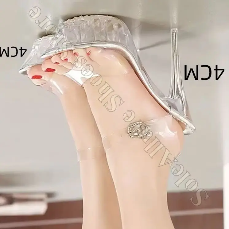 Transparent Platform Stiletto Heel Sandals Open Toe Ankle Strap Adjustable Buckle Non Slip Party Stage High Heels
Transparent Platform Stiletto Heel Sandals Open Toe Ankle Strap Adjustable Buckle Non Slip Party Stage High Heels