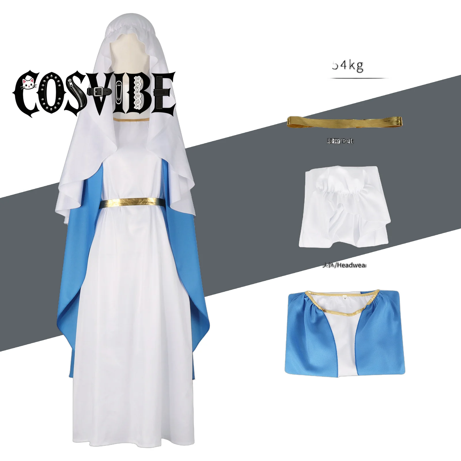 Medieval Virgin Mary Priest Robe Cosplay Costume - Israeli Stage Performance Women Ethnic Spring Clothing Halloween
Medieval Virgin Mary Priest Robe Cosplay Costume - Israeli Stage Performance Women Ethnic Spring Clothing Halloween