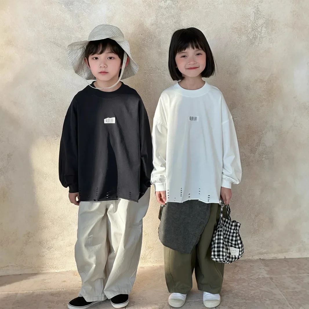 Children's T-shirt 2025 Spring New Style Japanese Men's and Women's Versatile Round Neck Loose Collar Long Sleeve Trendy
Children's T-shirt 2025 Spring New Style Japanese Men's and Women's Versatile Round Neck Loose Collar Long Sleeve Trendy