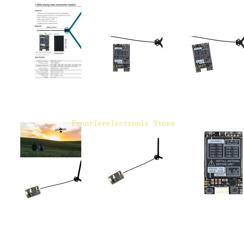 G8DB 1.3G 1.6W Плата модуля передатчиков для дронов Traverser Machine FPV
G8DB 1.3G 1.6W Плата модуля передатчиков для дронов Traverser Machine FPV