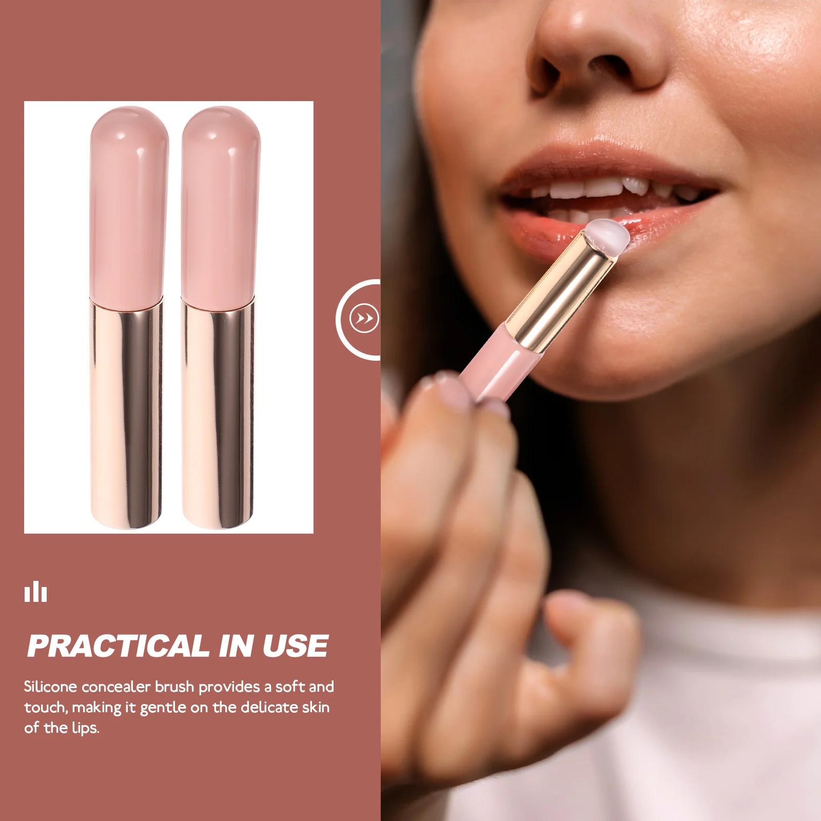 2Pcs Pink Silicone Lip Brush Concealer Tool Cap Women Lipstick Applicator Portable Dustproof Makeup Brush Precise Even
2Pcs Pink Silicone Lip Brush Concealer Tool Cap Women Lipstick Applicator Portable Dustproof Makeup Brush Precise Even