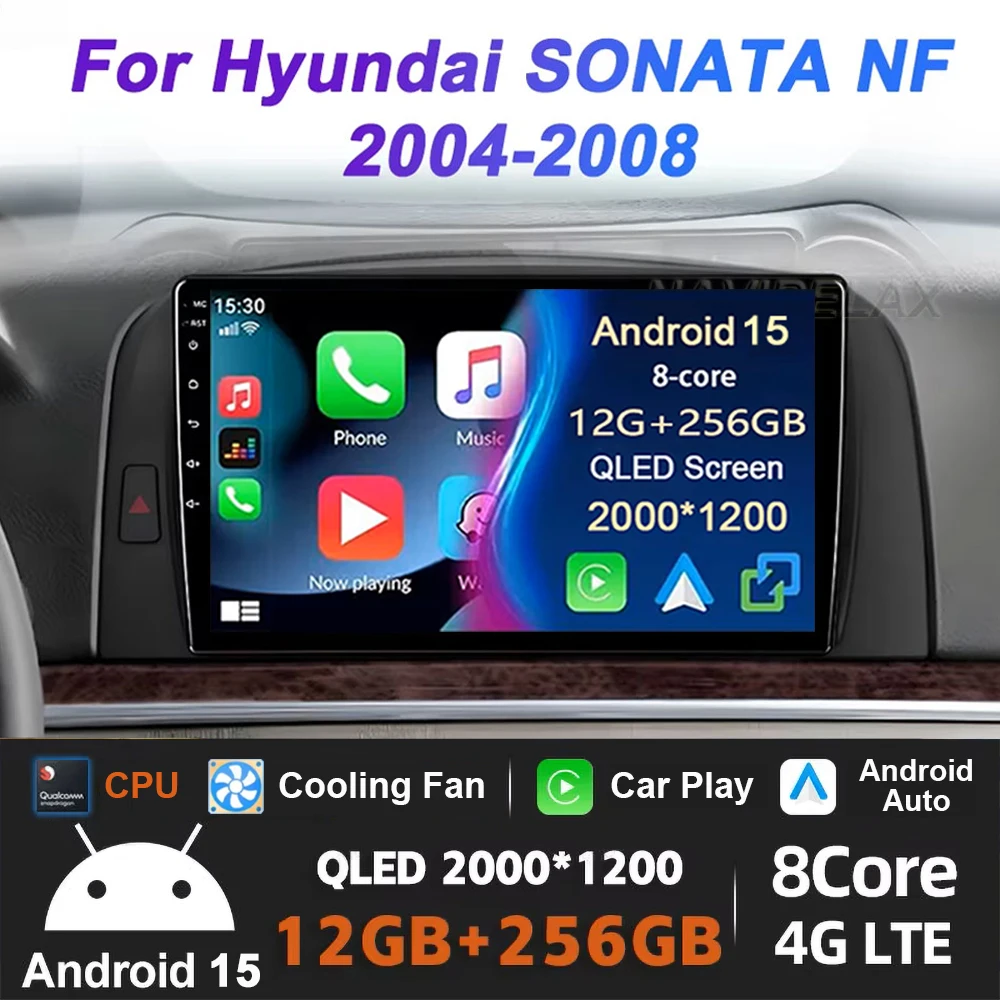 Android 15 For Hyundai SONATA NF 2004 2005 2006 - 2008 Car Radio Navigation Multimedia Player Stereo GPS WiFi+4G Videa Carplay
Android 15 For Hyundai SONATA NF 2004 2005 2006 - 2008 Car Radio Navigation Multimedia Player Stereo GPS WiFi+4G Videa Carplay
