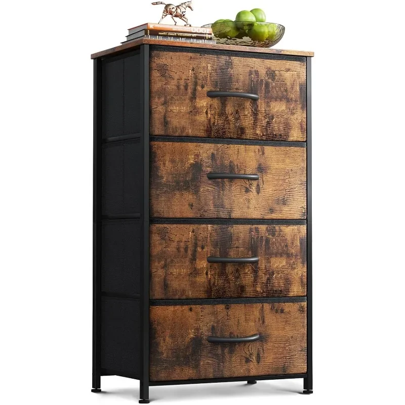 Dresser for Bedroom with 4 Storage Drawers, Small Dressers Chest of Drawers Fabric Dressers with Sturdy Steel Frame
Dresser for Bedroom with 4 Storage Drawers, Small Dressers Chest of Drawers Fabric Dressers with Sturdy Steel Frame