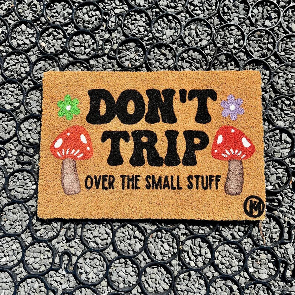 Funny Affirmation Doormat Dont Trip Over Small Things Mat Mushroom Design Housewarming Gift Entrance Durable Easy Clean Rug
Funny Affirmation Doormat Dont Trip Over Small Things Mat Mushroom Design Housewarming Gift Entrance Durable Easy Clean Rug