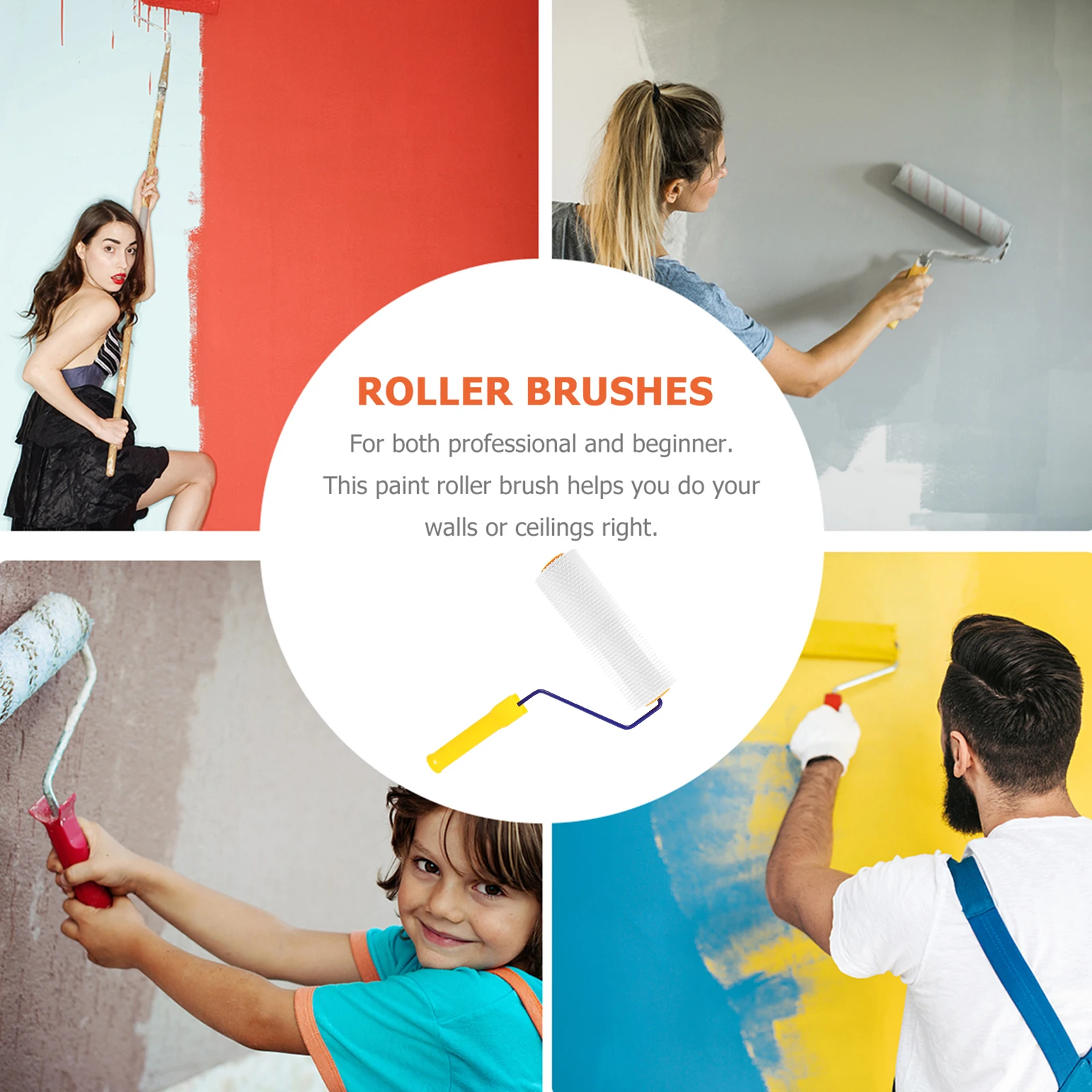 1 pc Roller Brush 9 Inch 23cm 14mm Teeth Height for Cement Floor Nail Self Leveling Defoaming Plastic Tool Hand Grip
1 pc Roller Brush 9 Inch 23cm 14mm Teeth Height for Cement Floor Nail Self Leveling Defoaming Plastic Tool Hand Grip