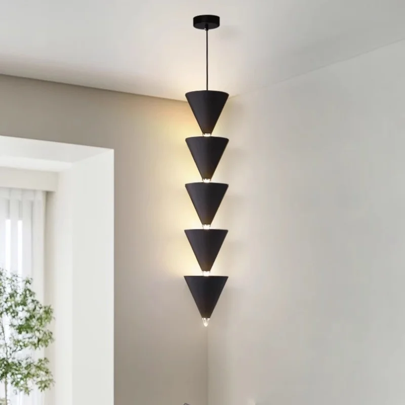 Modern minimalist conical designer chandelier bedroom bedside living room background wall indoor hanging lamps lighting fixtures
Modern minimalist conical designer chandelier bedroom bedside living room background wall indoor hanging lamps lighting fixtures