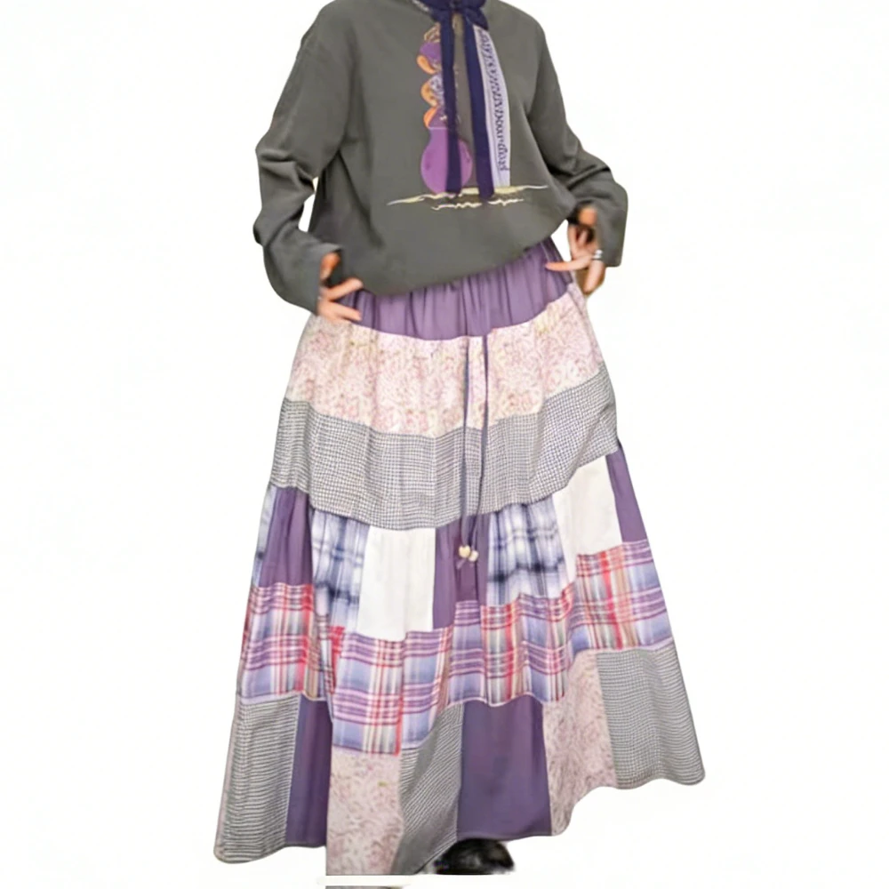 Богемная юбка макси в стиле пэчворк для женщин, с эластичной талией, многоярусными оборками, в стиле бохо, для отпуска, длинная, милая, элегантная, для девушек в стиле Мори, весенняя
Богемная юбка макси в стиле пэчворк для женщин, с эластичной талией, многоярусными оборками, в стиле бохо, для отпуска, длинная, милая, элегантная, для девушек в стиле Мори, весенняя