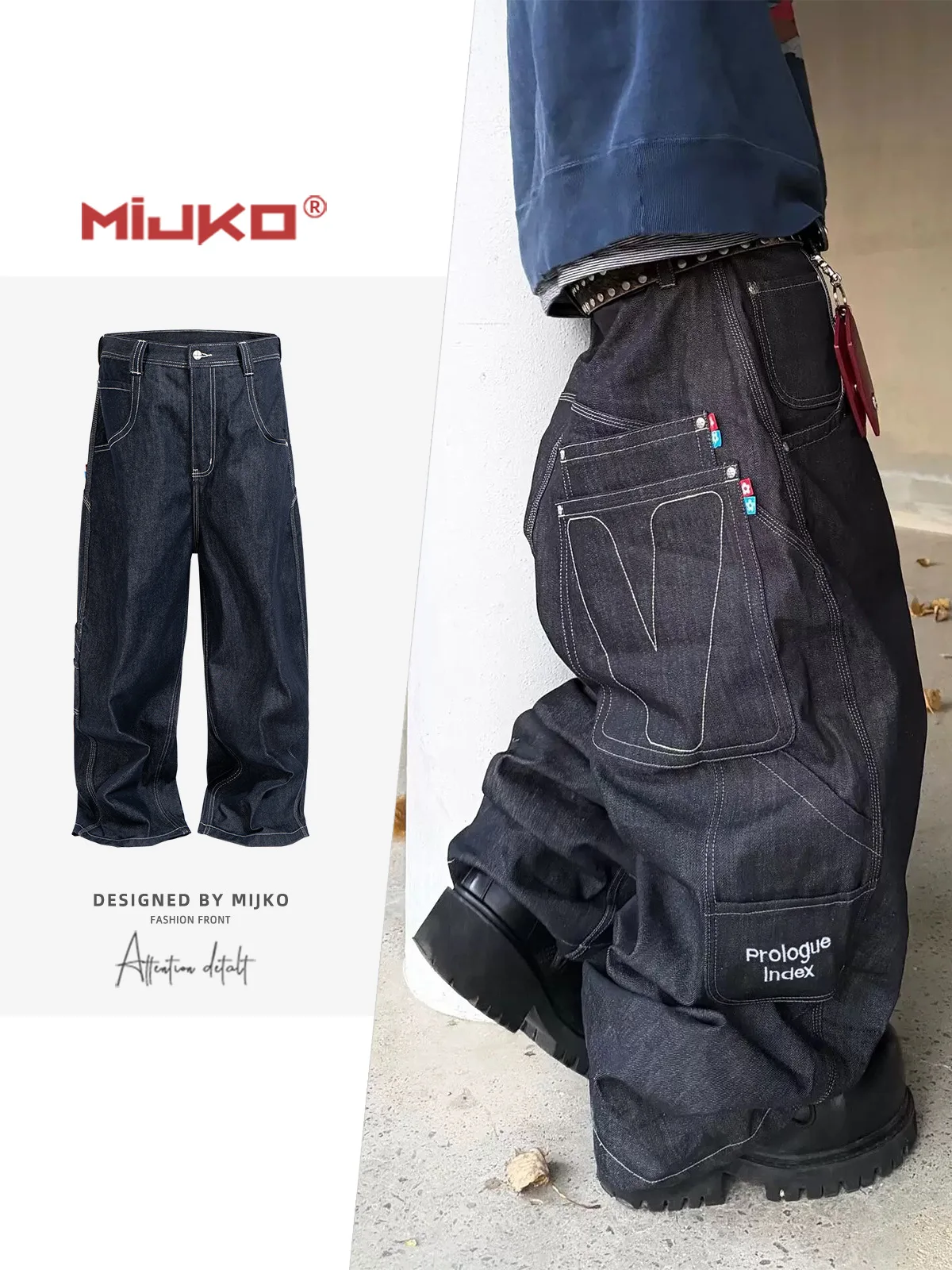 MIJKO Structured Double Pocket Raw Denim Jeans TJ183
MIJKO Structured Double Pocket Raw Denim Jeans TJ183