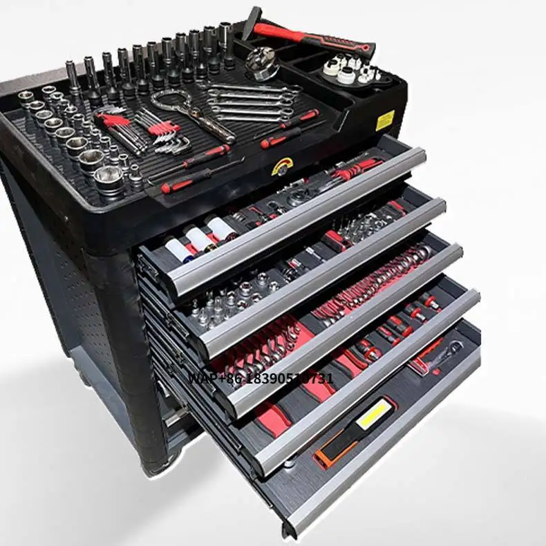 Набор инструментов из 252 предметов в черном стальном ящике с 7 выдвижными ящиками и замками, сверхпрочный, для авторемонтных мастерских, OEM/OBM
Набор инструментов из 252 предметов в черном стальном ящике с 7 выдвижными ящиками и замками, сверхпрочный, для авторемонтных мастерских, OEM/OBM