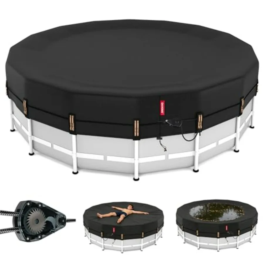 Above Ground Pool Cover, 18ft Round, UV-Resistant Polyethylene, Blue, Windproof Tear-Resistant with Ratchet System and Weight R
Above Ground Pool Cover, 18ft Round, UV-Resistant Polyethylene, Blue, Windproof Tear-Resistant with Ratchet System and Weight R