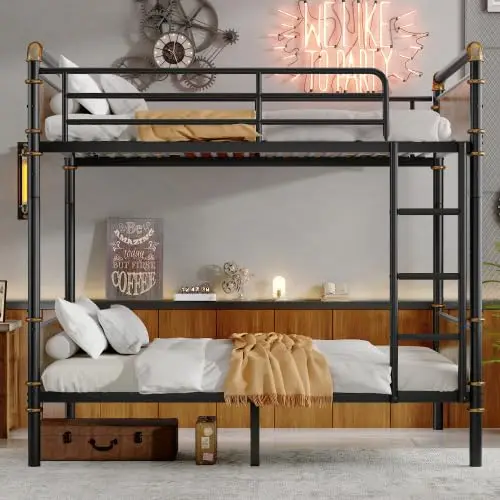 Двухъярусная металлическая кровать Twin XL над Twin XL для подростков и детей, сверхпрочная трансформируемая двухъярусная кровать, промышленный каркас, на заказ
Двухъярусная металлическая кровать Twin XL над Twin XL для подростков и детей, сверхпрочная трансформируемая двухъярусная кровать, промышленный каркас, на заказ