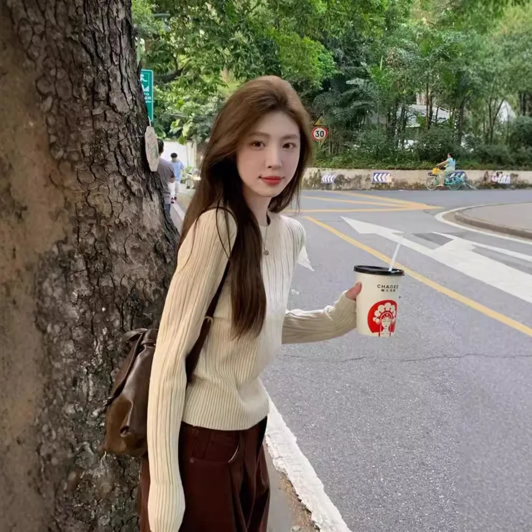Women Slim Fit Knit Sweater Long Sleeve Ribbed Crop Top Elegant Commuter Outfit Casual Office Wear Autumn Fashion Basic Tops
Women Slim Fit Knit Sweater Long Sleeve Ribbed Crop Top Elegant Commuter Outfit Casual Office Wear Autumn Fashion Basic Tops