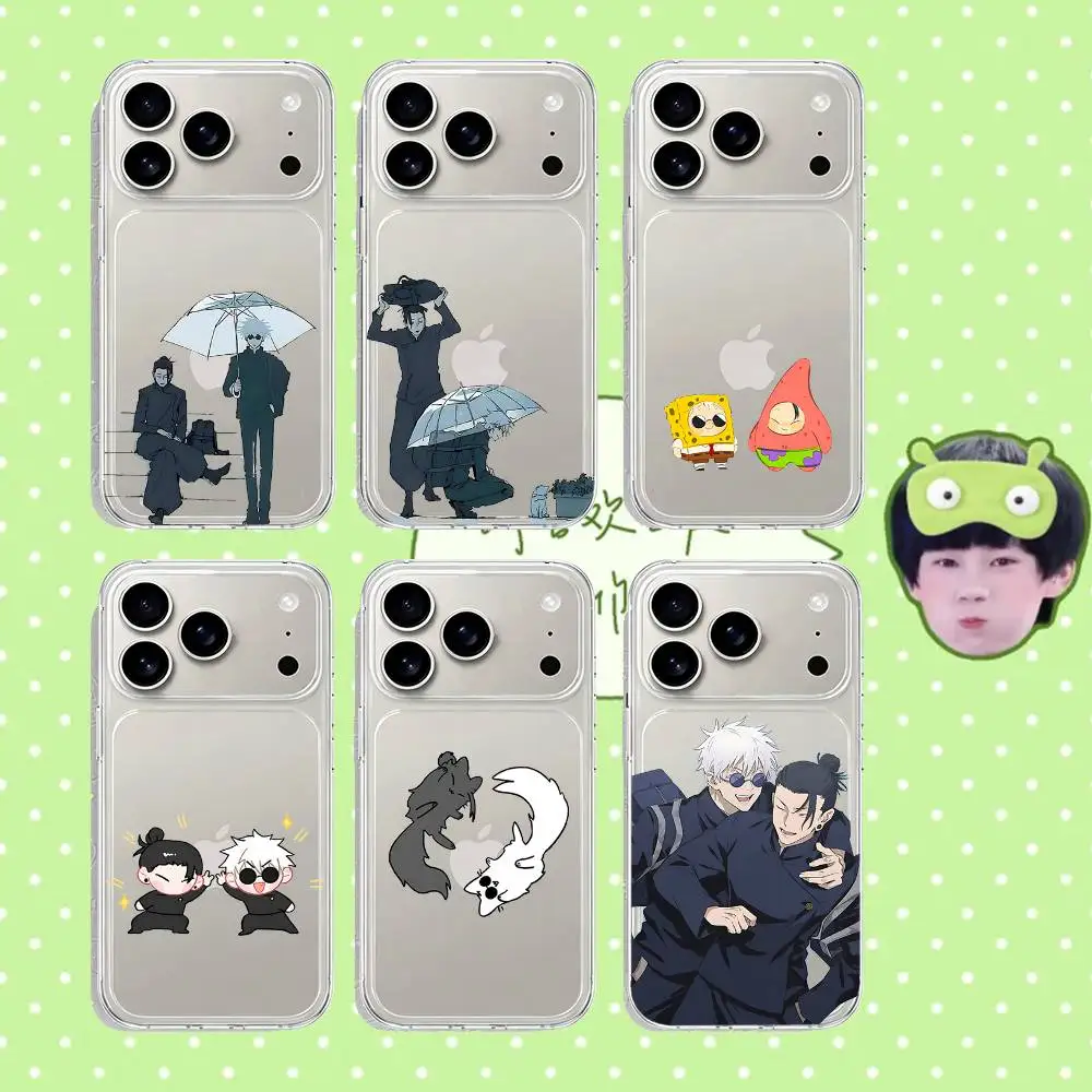 Satoru Gojo S-Suguru Geto Phone Case For IPhone 17 16 15 14 Plus 13 12 11 Pro Max Phone Back Cover Transparent Shockproof Cover
Satoru Gojo S-Suguru Geto Phone Case For IPhone 17 16 15 14 Plus 13 12 11 Pro Max Phone Back Cover Transparent Shockproof Cover