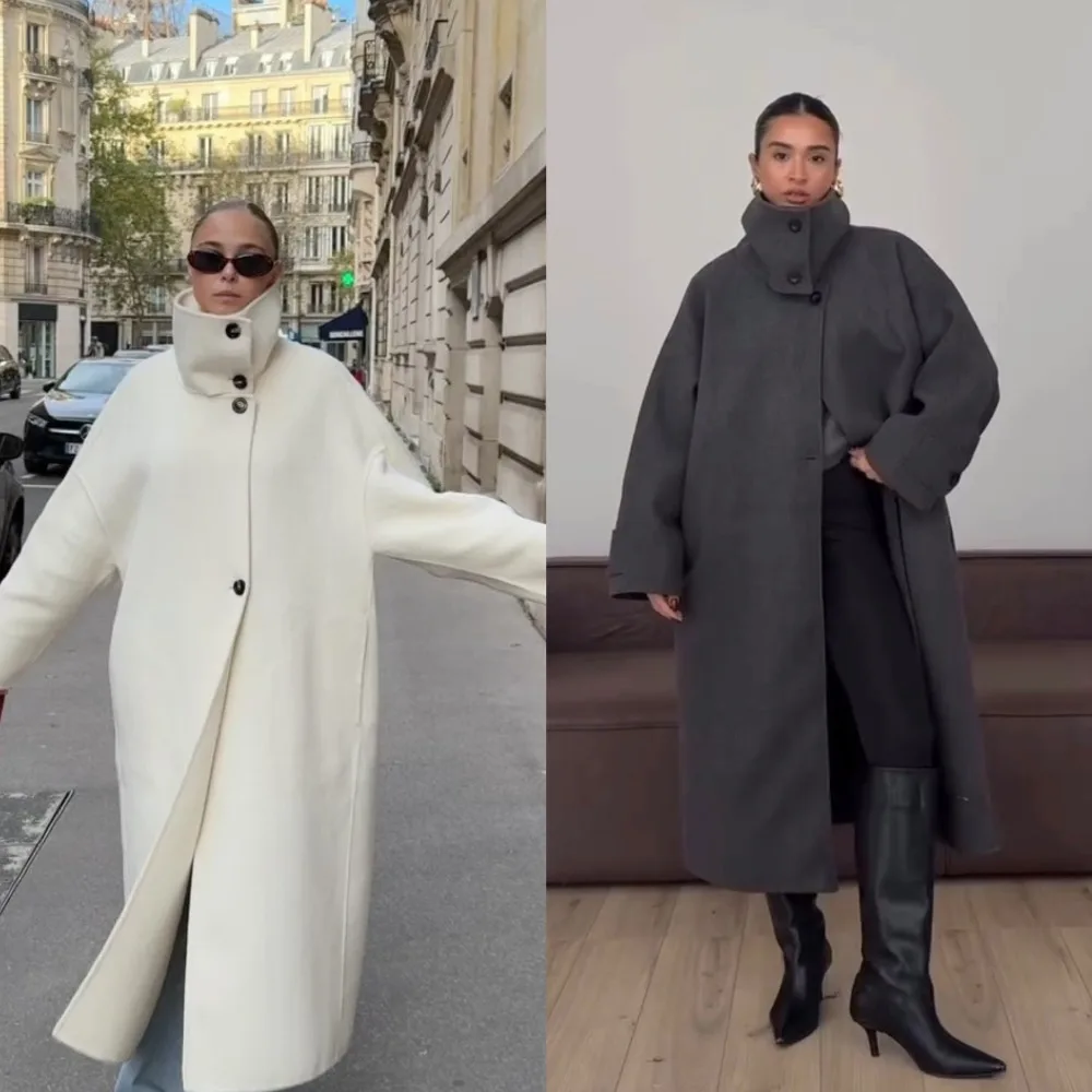 Original Windproof Turtleneck Woolen Coat Autumn and Winter Women Fashion LoosemThick Daily Commuting Tourism Vacation Long Coat
Original Windproof Turtleneck Woolen Coat Autumn and Winter Women Fashion LoosemThick Daily Commuting Tourism Vacation Long Coat