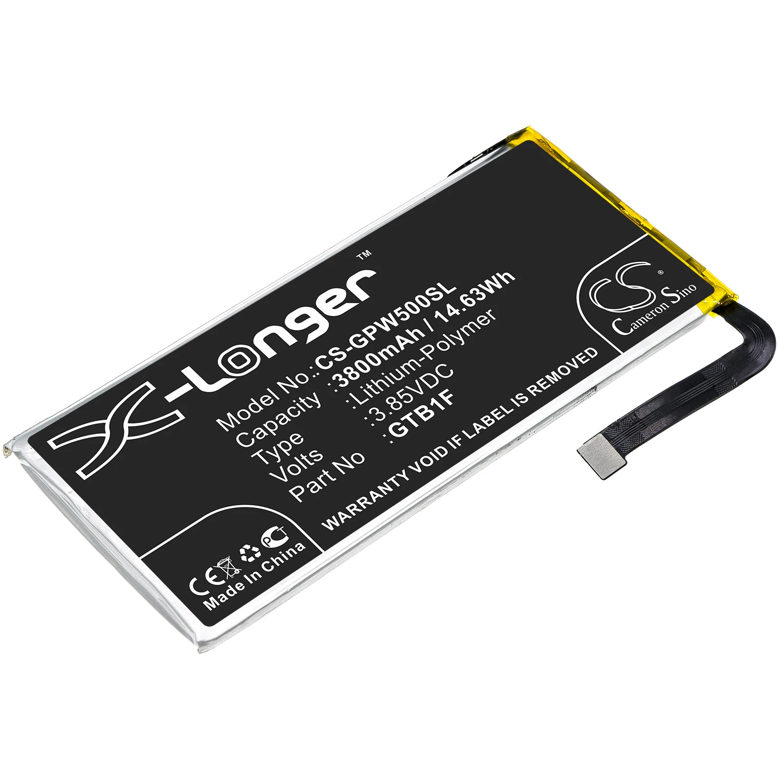 Li-Polymer Mobile, SmartPhone Battery for Google, 3.85V, 3800mAh, Compatible Models: Pixel 5
Li-Polymer Mobile, SmartPhone Battery for Google, 3.85V, 3800mAh, Compatible Models: Pixel 5
