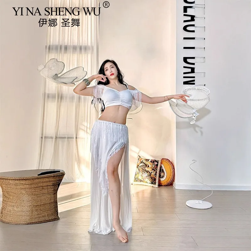 Belly Dance Practice Fringe Skirt Mesh Long Dress White Top Skirt Set Oriental Dance Performance Costume Wholesale Group
Belly Dance Practice Fringe Skirt Mesh Long Dress White Top Skirt Set Oriental Dance Performance Costume Wholesale Group