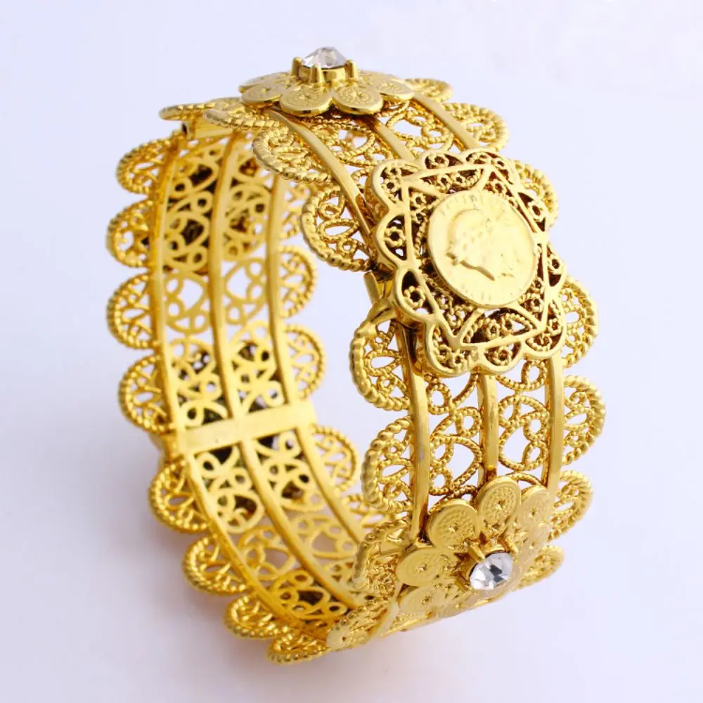Luxury Women Big Bangle 68mm Gold Color Dubai Style African Jewelry Wedding Bracelets With Zircon For Middle East Gift
Luxury Women Big Bangle 68mm Gold Color Dubai Style African Jewelry Wedding Bracelets With Zircon For Middle East Gift