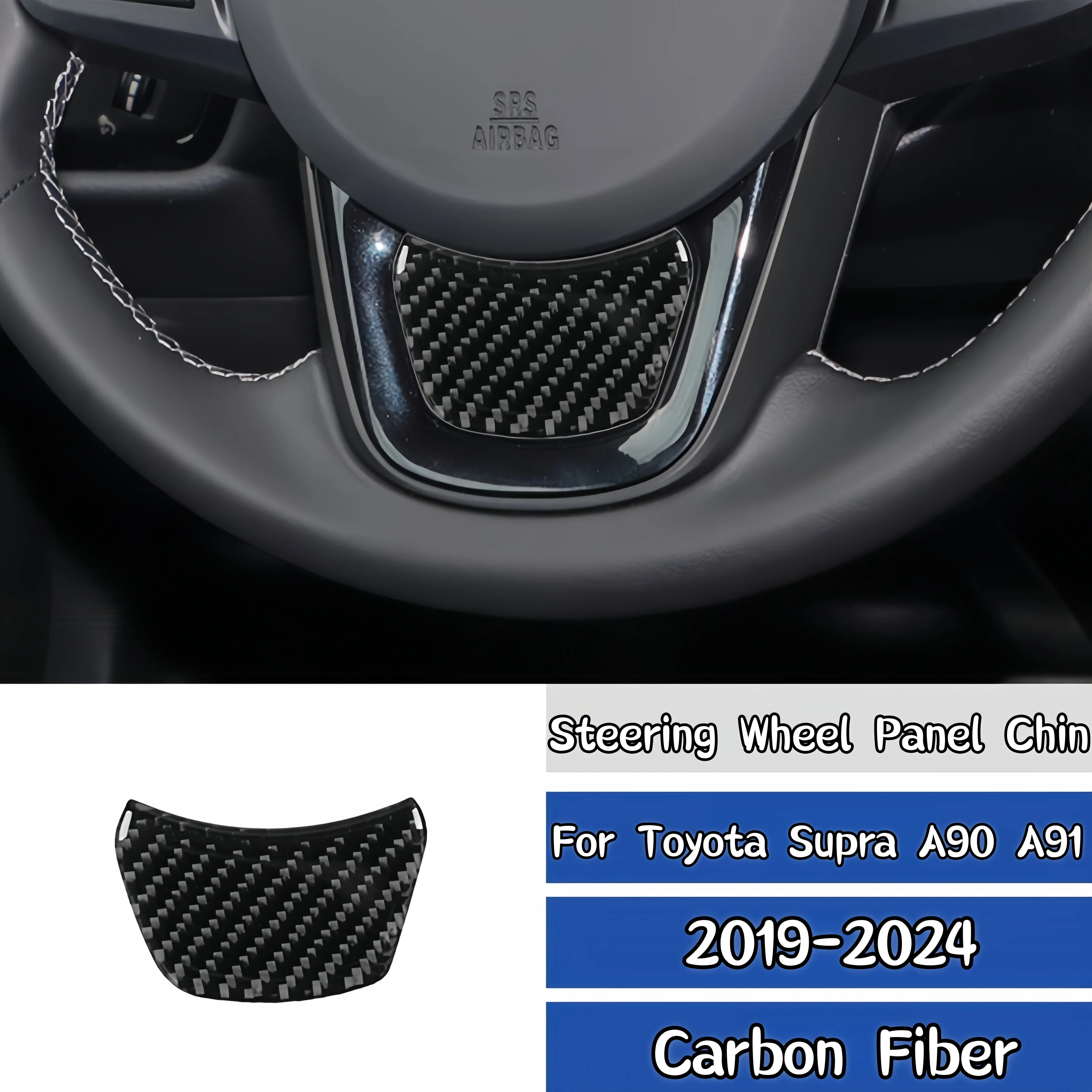 For Toyota GR Supra A90 A91 MK5 2019-24 Carbon Fiber Car Steering Wheel Panel Chin Trim Cover Decor Sticker Interior Accessories
For Toyota GR Supra A90 A91 MK5 2019-24 Carbon Fiber Car Steering Wheel Panel Chin Trim Cover Decor Sticker Interior Accessories