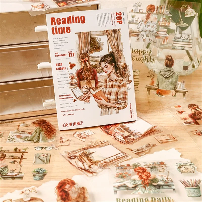 20sheets Girl's Handbook Series Retro Daily Life PET Die cut Stickers Book Creative Collage Junk Journal Scrapbook Material
20sheets Girl's Handbook Series Retro Daily Life PET Die cut Stickers Book Creative Collage Junk Journal Scrapbook Material