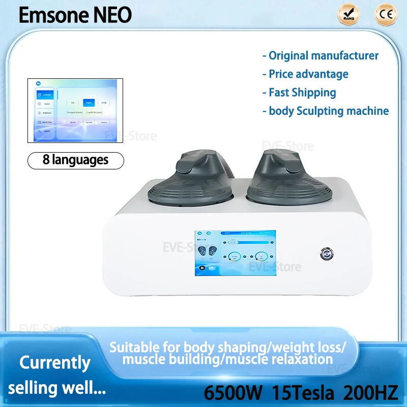 New Selling Professional Ems Stimulation Device for Body Ems Machine Muscle Building Stimulator 6500W Device Emsone NEO
New Selling Professional Ems Stimulation Device for Body Ems Machine Muscle Building Stimulator 6500W Device Emsone NEO
