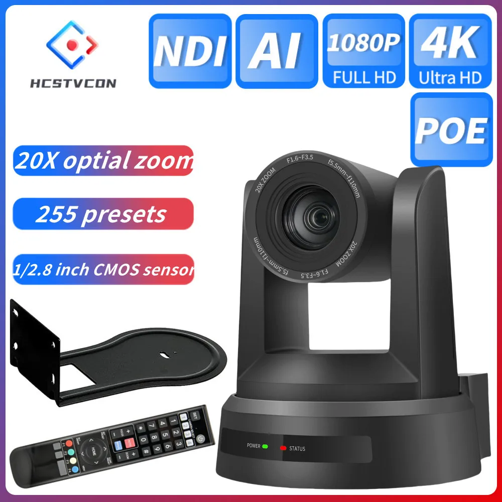 1080P/4K Conference PTZ Camera AI Tracking 60fps 20X Optical Zoom NDI POE HDMI SDI LAN USB3.0 for Church Live Stream Educate
1080P/4K Conference PTZ Camera AI Tracking 60fps 20X Optical Zoom NDI POE HDMI SDI LAN USB3.0 for Church Live Stream Educate