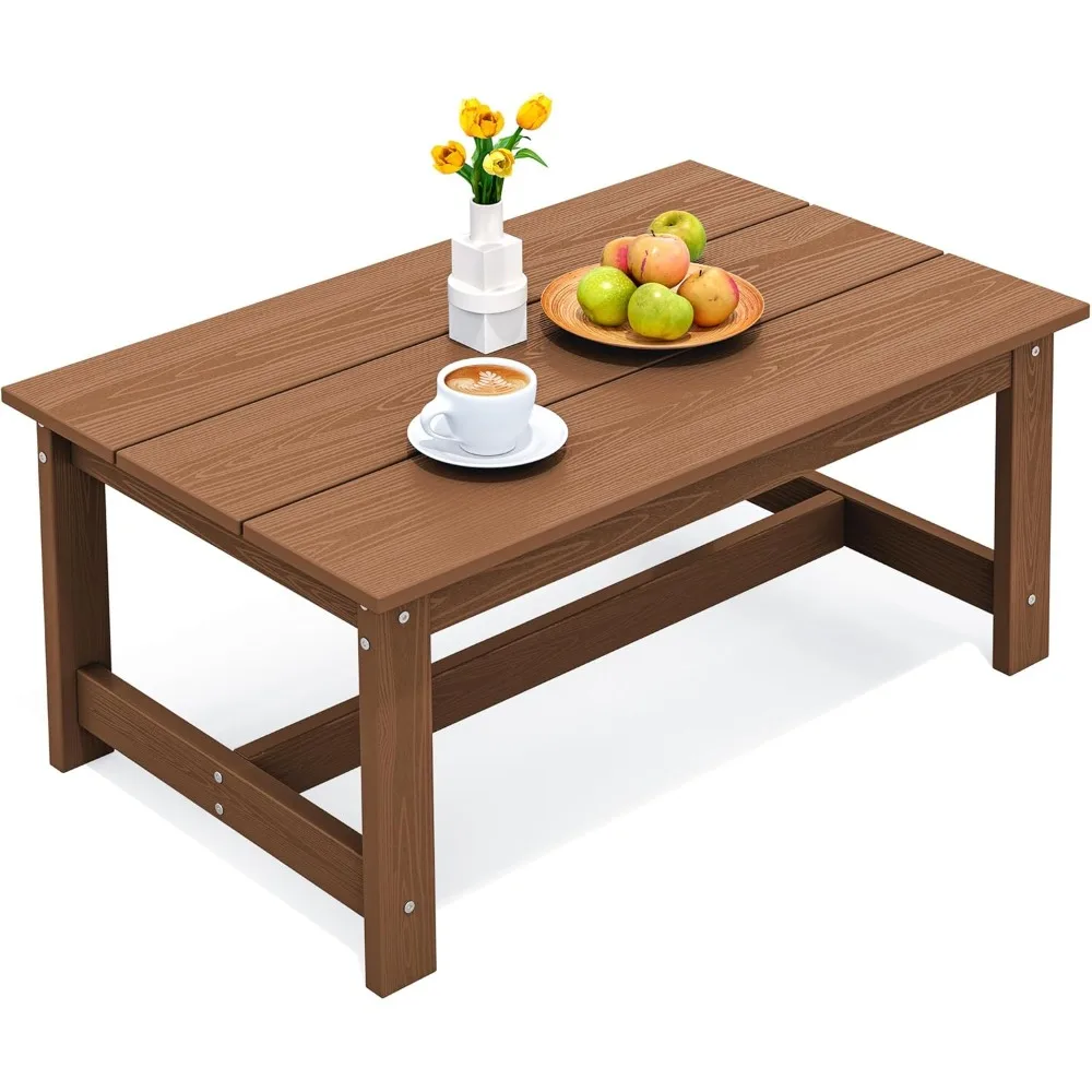 Patio Coffee Table, Rectangle Outdoor Coffee Table, All-Weather Coffee Side Table for Balcony, Poolside, Deck, Garden
Patio Coffee Table, Rectangle Outdoor Coffee Table, All-Weather Coffee Side Table for Balcony, Poolside, Deck, Garden