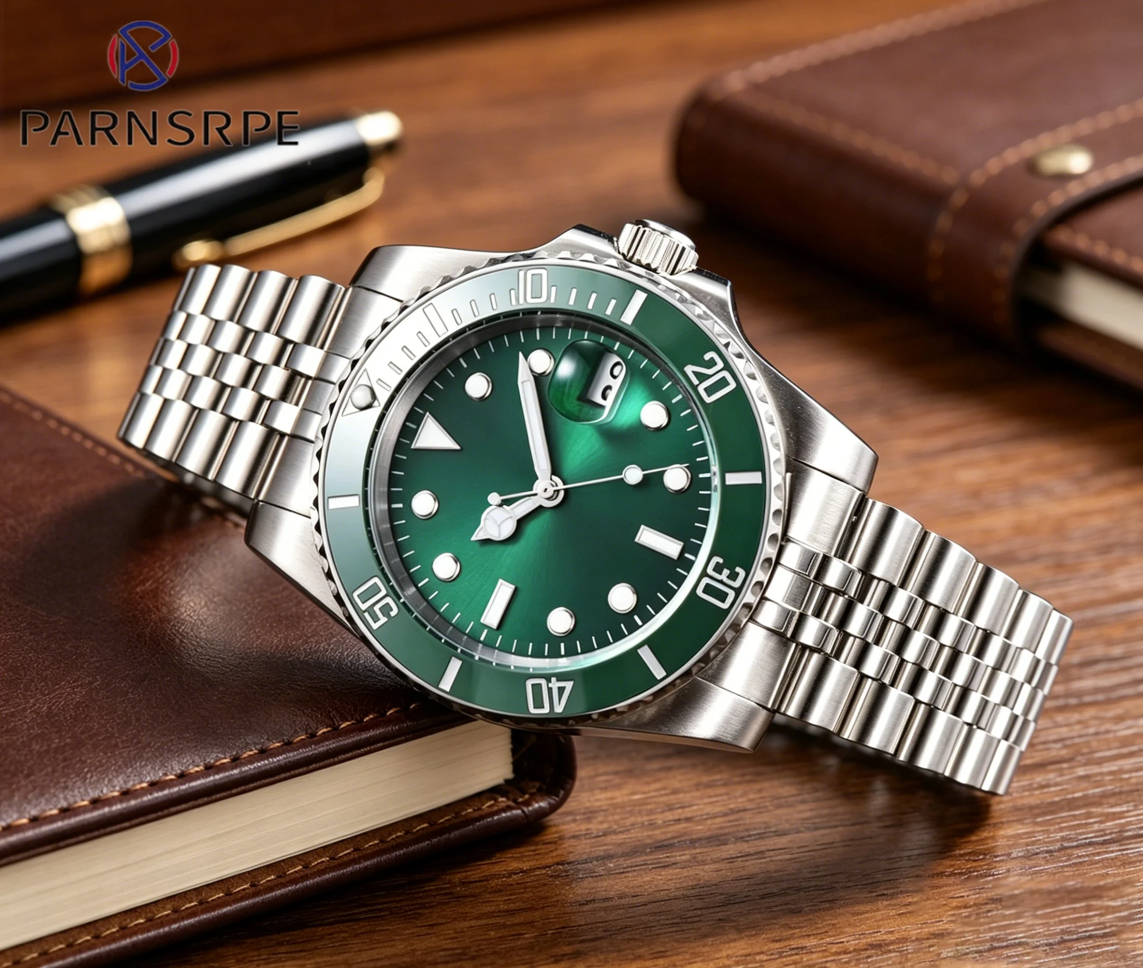 40MM Dress NH35 Men's Watch Automatic Mechanical Watch Night Glow Sapphire Stainless Steel Case Waterproof Steel Band
40MM Dress NH35 Men's Watch Automatic Mechanical Watch Night Glow Sapphire Stainless Steel Case Waterproof Steel Band